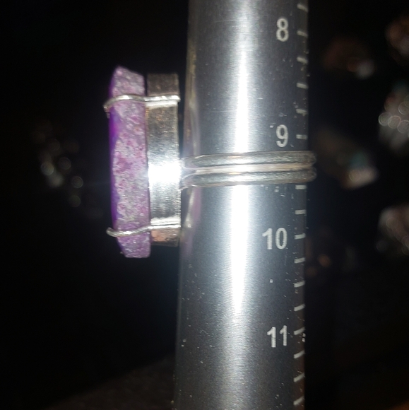 Solar Agate Druzy Ring Size 9.25 - Picture 8 of 8